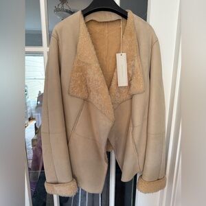 Donna Karen luxury shearling jacket . NWT